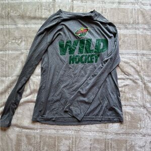 Gray Wild Hockey Long Sleeve Shirt